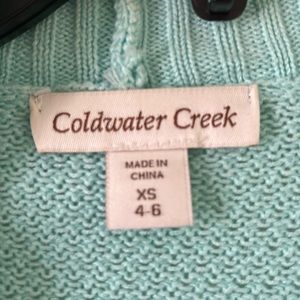 Cold water Creek then sweater nice to wear around the house extra small